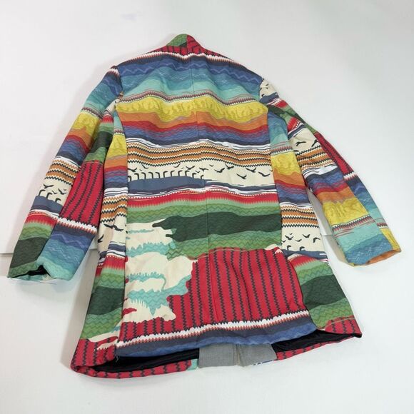 Order Plus Coat Women 3XL Jacket Long Multicolor Southwest Art to Wear Artsy new - Picture 7 of 8